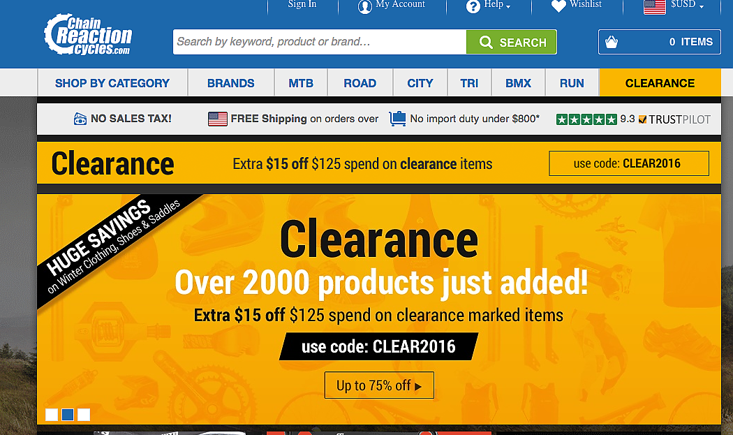 Chain reaction cycles clearance top